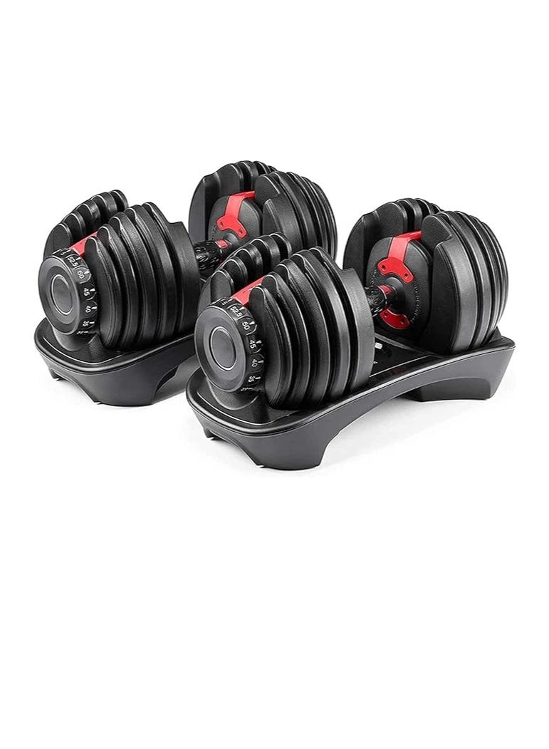 Cool Baby Style COOLBABY Adjustable Dumbbells Pair 52.5LB × 2 | 24KG × 2 | Professional Home Gym Dumbbell Set | Space-Saving, Non-Slip, 15-in-1 Adjustable Weights for Full-Body Strength Training - Image 1