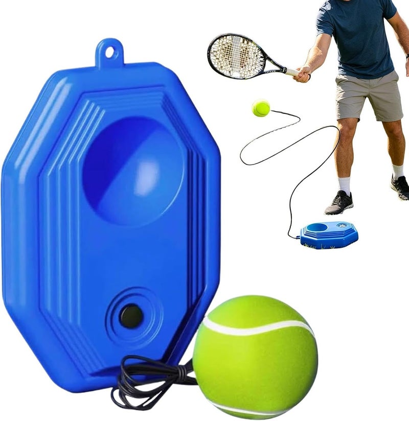 Tennis Practice Rebounder Training Hitting Rebound Equipment | with String Tennis Trainer for Kids for Adults Family Dogs Party School Backyard Beach Home - Image 1