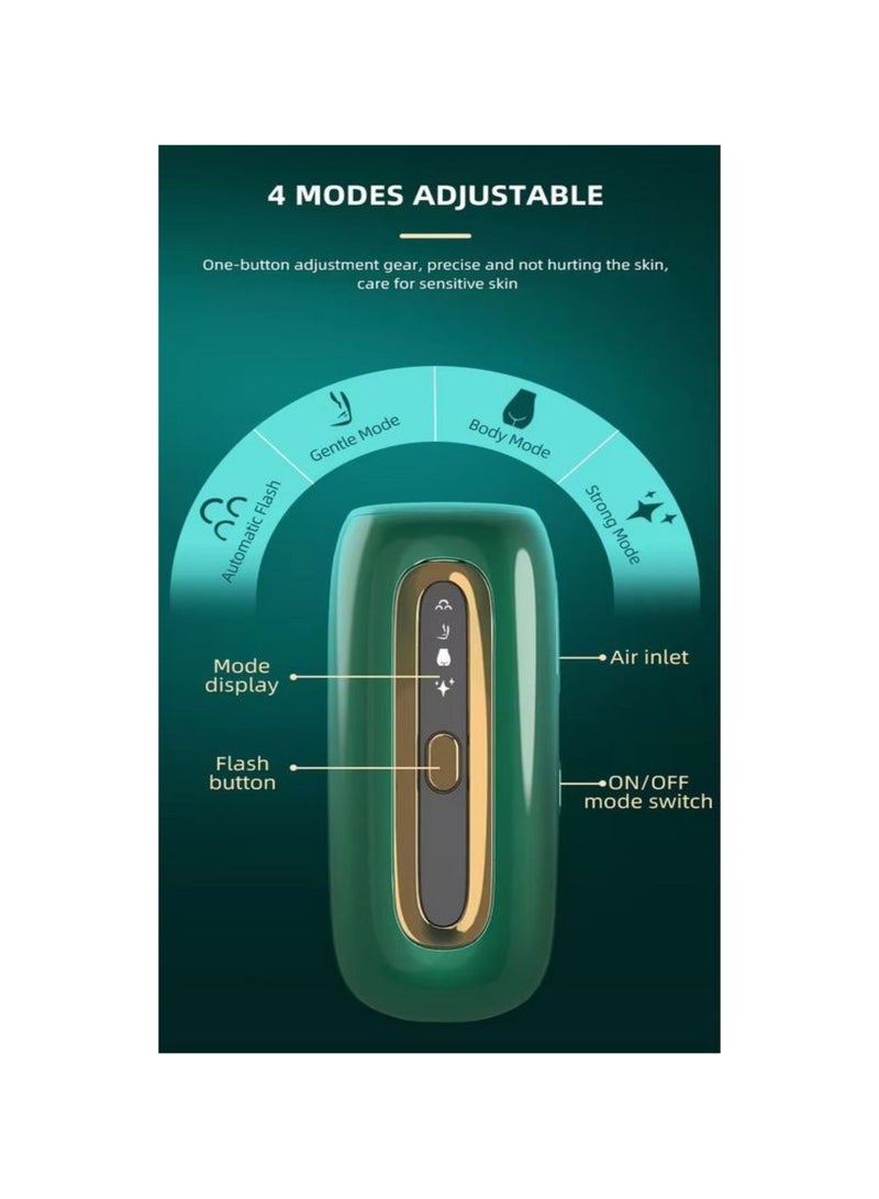 BLAZE IPL Hair Removal Machine with Sapphire Cooling Freezing Point Hair Removal (Green) - Image 4