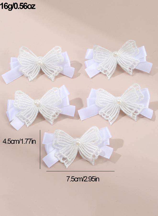 Take Two Set of 5 - Bow Hair Clips - Image 4