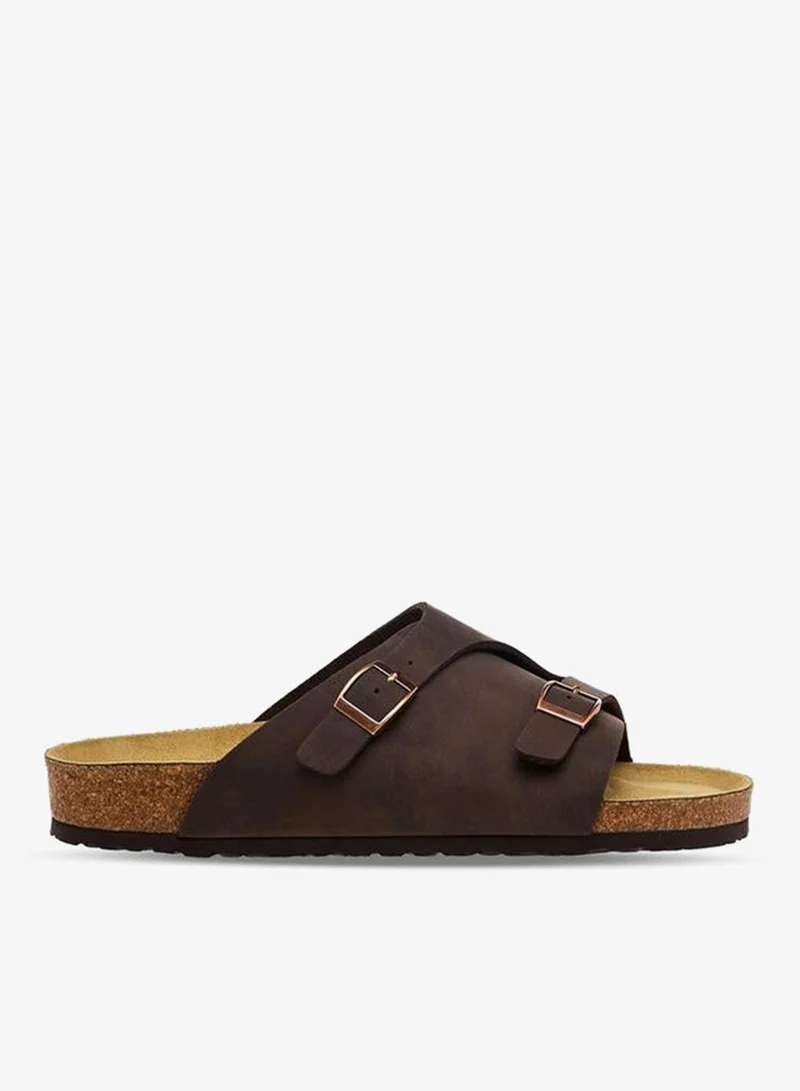 Le Confort Men Buckle Detail Comfort Sandals