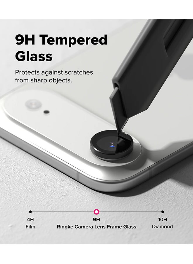 Ringke Camera Lens Frame Glass Protector For iPhone 17 Air, Anti-Fingerprint Tempered Glass Covers and Aluminum Alloy Frames Adhesive Coating - 2 Pack - Image 5