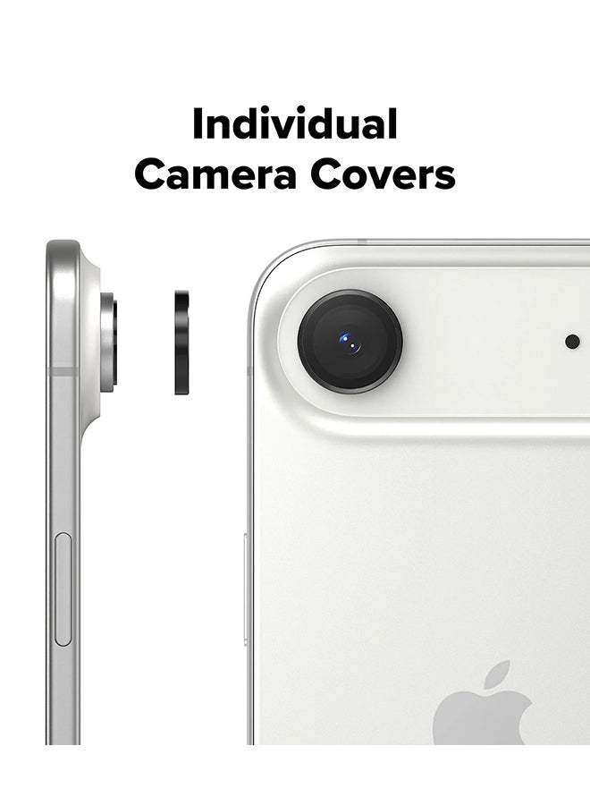 Ringke Camera Lens Frame Glass Protector For iPhone 17 Air, Anti-Fingerprint Tempered Glass Covers and Aluminum Alloy Frames Adhesive Coating - 2 Pack - Image 3