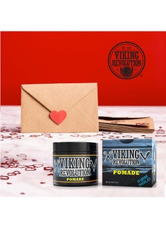 Viking Revolution Viking Revolution Pomade for Men 4oz - Firm Strong Hold & High Shine for Classic Styling - Water Based & Easy to Wash Out (Firm, 1 Pack)  - Image 3