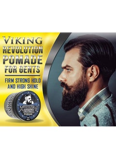 Viking Revolution Viking Revolution Pomade for Men 4oz - Firm Strong Hold & High Shine for Classic Styling - Water Based & Easy to Wash Out (Firm, 1 Pack)  - Image 5