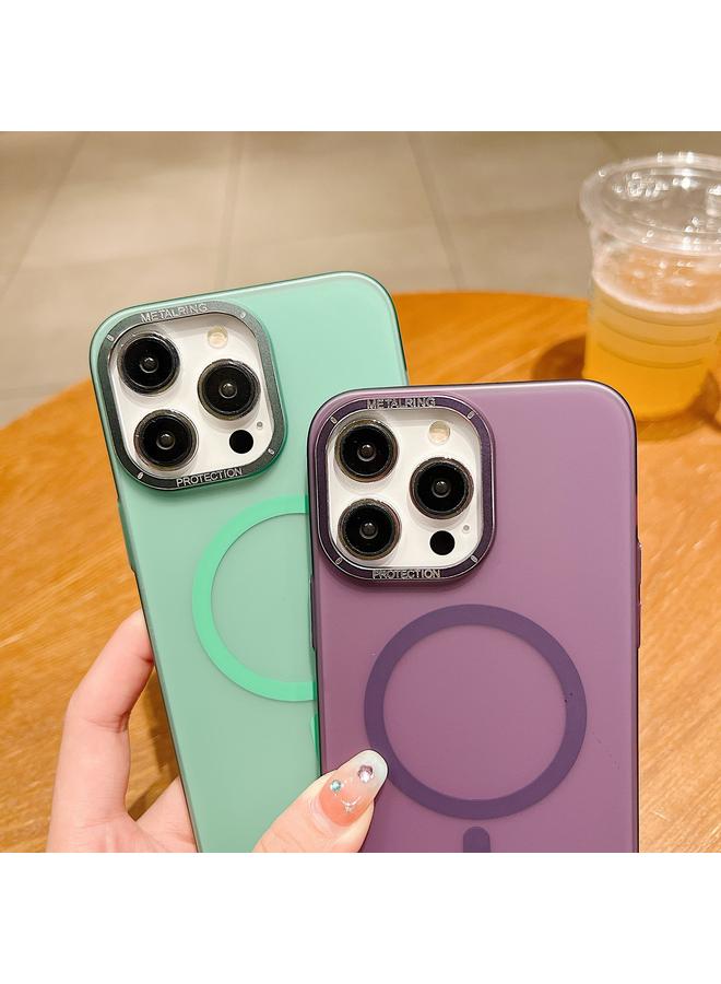 S-TOP Case For iPhone 11 Pro Max Golden Shield Frosted Semi-transparent MagSafe PC Phone Case - Image 4