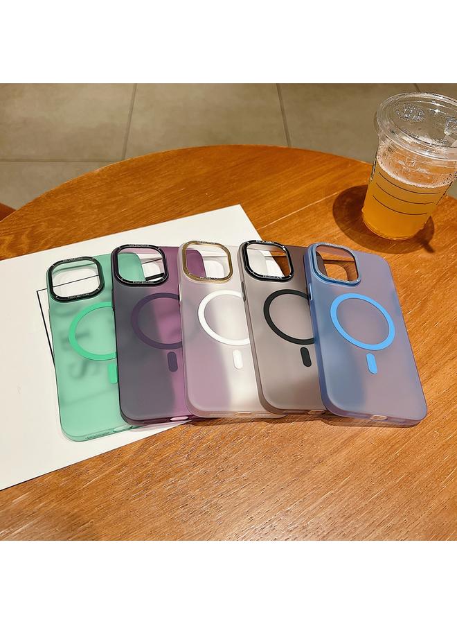 S-TOP Case For iPhone 11 Pro Max Golden Shield Frosted Semi-transparent MagSafe PC Phone Case - Image 2