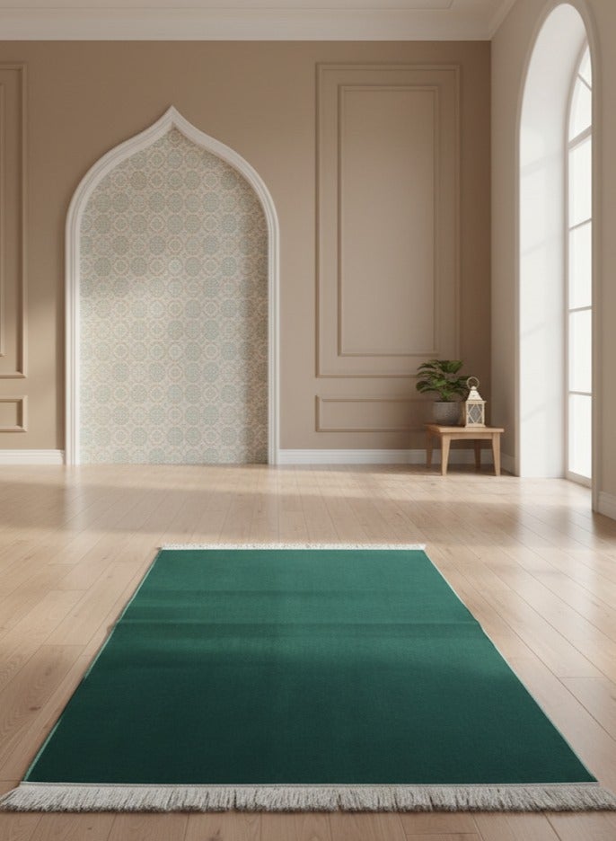 سندس سجادة صلاة ذهبية  تصميم أنيق وفخم بحجم كبير ومريح مغطاة بقماش ناعم ومحكم من أجود أنواع القطن. - Image 4