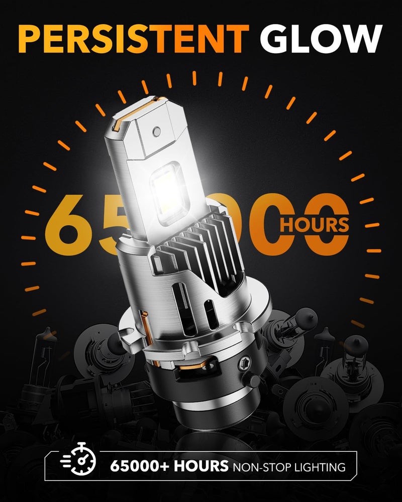 OXILAM 2026 Latest D2S Bulbs 900% Ultra Bright 6500K, 1:1 Mini Xenon Size Fog Light Bulb, Non-Polarity IP68 Waterproof Wireless HID Bulbs Replacement, 2PCS - Image 5