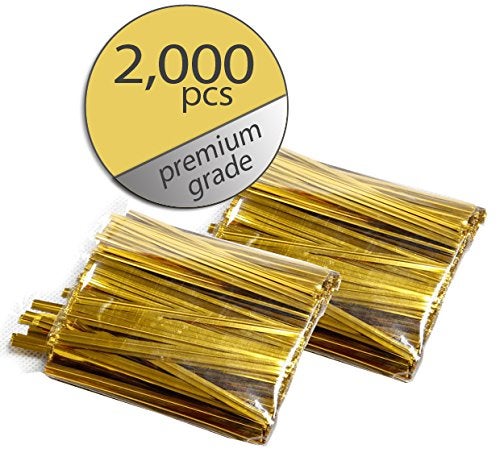 AoneFun Gold Twist Ties - Metallic Twist Ties - Premium Grade - Bulk Value Pack 3" (2000) - Image 5