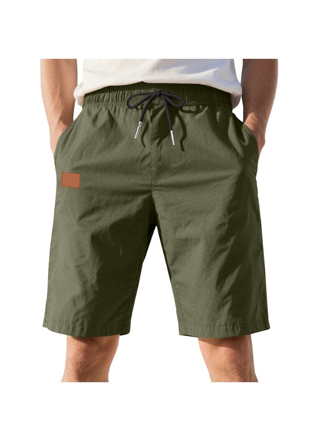 YUKE Men's athletic and casual shorts, comfortable drawstring pocket shorts, breathable summer shorts, stylish beach shorts, elastic waistband design, suitable for sports, running, fitness, ball sports and family wear. - Image 1