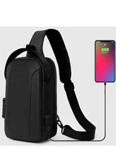 Skycare skycare Anti theft Crossbody Sling Bag,Waterproof Chest Daypack with USB Charging, Shoulder Backpack for Men  - Image 2