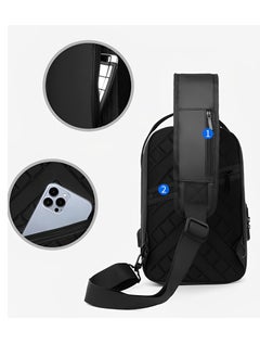 Skycare skycare Anti theft Crossbody Sling Bag,Waterproof Chest Daypack with USB Charging, Shoulder Backpack for Men  - Image 5