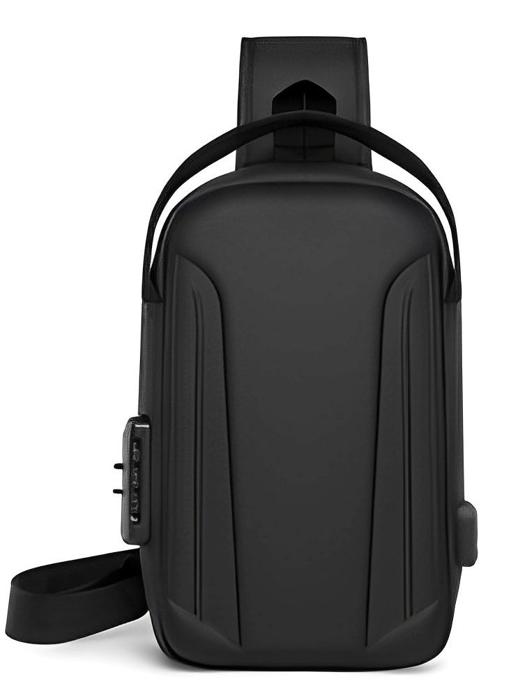 Skycare skycare Anti theft Crossbody Sling Bag,Waterproof Chest Daypack with USB Charging, Shoulder Backpack for Men  - Image 1