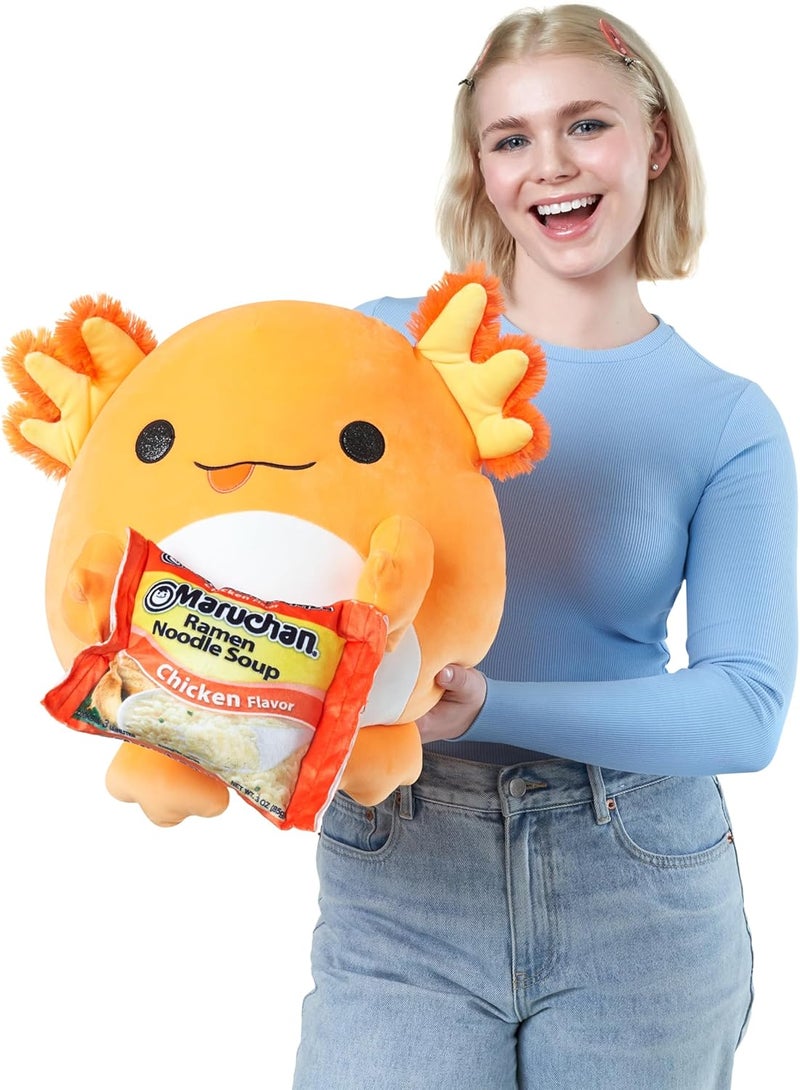 SNACKLES Axolotl Super Sized 14 inch Plush by ZURU, Ultra Soft Plush, Collectible Plush with Real Licensed Brands, Stuffed Animal - Image 3