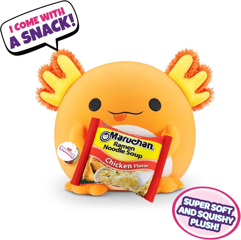SNACKLES Axolotl Super Sized 14 inch Plush by ZURU, Ultra Soft Plush, Collectible Plush with Real Licensed Brands, Stuffed Animal - Image 2
