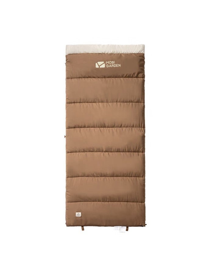 Mobigarden Sleeping Bag, Outdoor Camping Single-person Brushed Cotton Warm Envelope Sleeping Bag New Moon 1.8 Nx2056, Truffle Color - Image 5