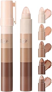 Eyeshadow pencil high pigment and smooth texture 5in1 compact eyeshadow stick matte shimmer eye shadow stick waterproof beginnerfriendly longwear makeup for women - Image 1