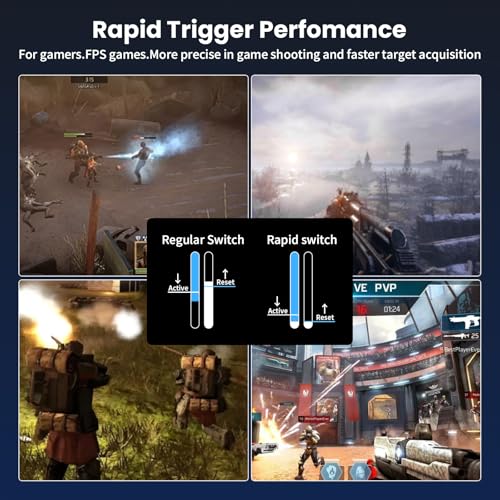 MAMBASNAKE ATTACK SHARK X68 HE 8000Hz Rapid Trigger Keyboard, 0.01mm RT Accuracy Wired Gaming Keyboard with Magnetic Switch, Adjustable Actuation, Rapid Trigger, Snap Tap, RGB Lighting for PC/Mac, Black - Image 5