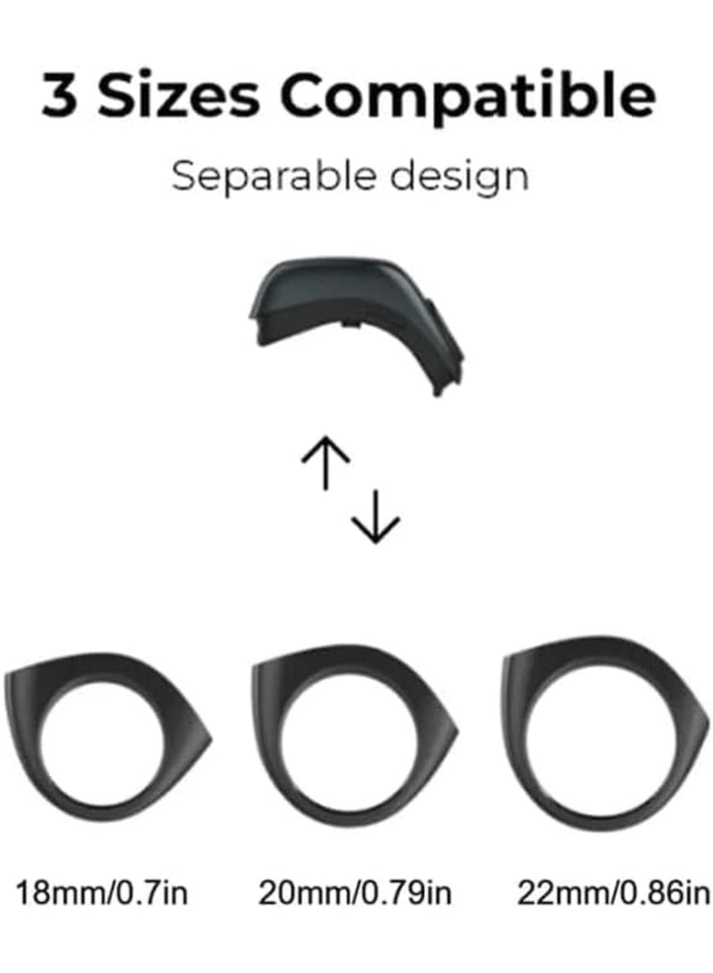 Smart Zikr Ring - JOOD | Tasbih 3-in-1 Flex Lite Smart Tasbih Zikr Ring Counting With 3 Compatible Sizes(18mm/ 20mm/ 22mm) Black Edition - Image 2