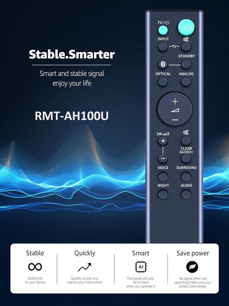 BOMAZ Replacement Remote Controller for HT-CT180 SA-CT180 SA-WCT180 Sony Sound Bar - Image 2