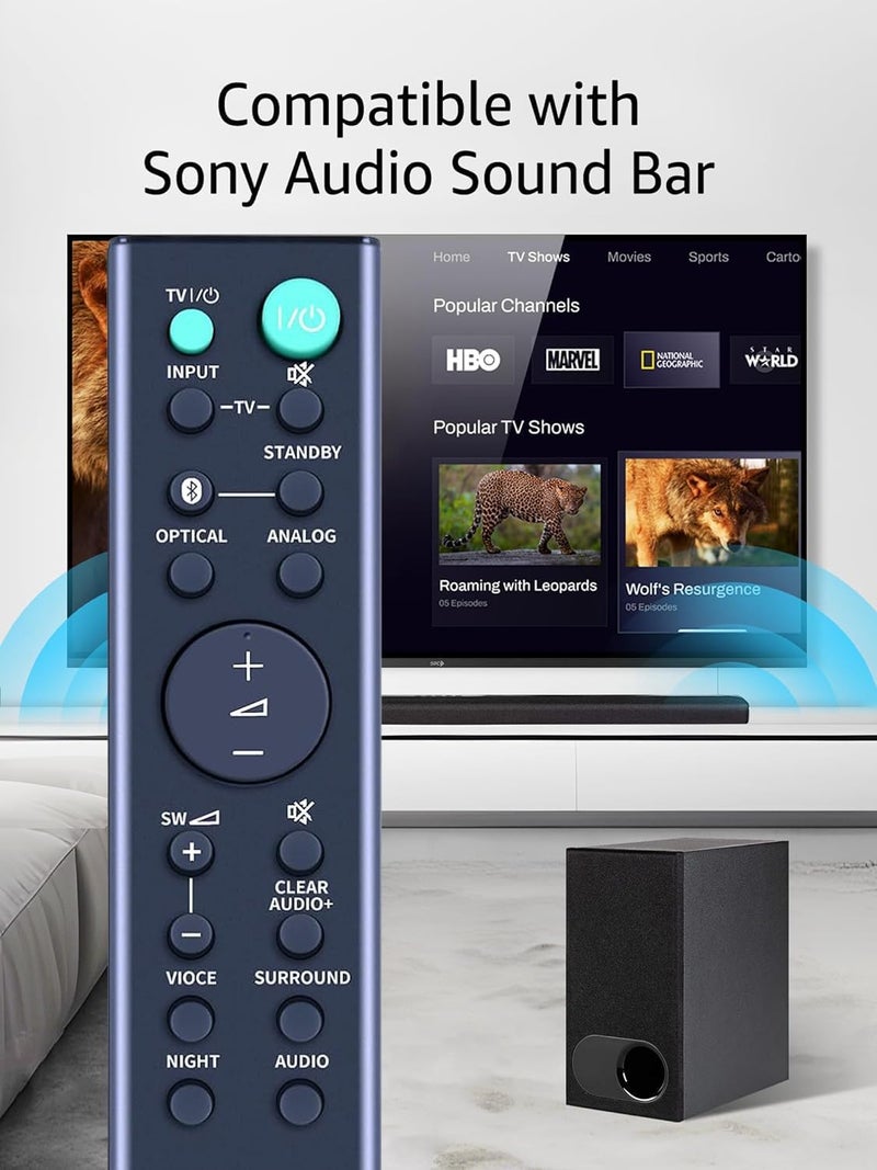BOMAZ Replacement Remote Controller for HT-CT180 SA-CT180 SA-WCT180 Sony Sound Bar - Image 3