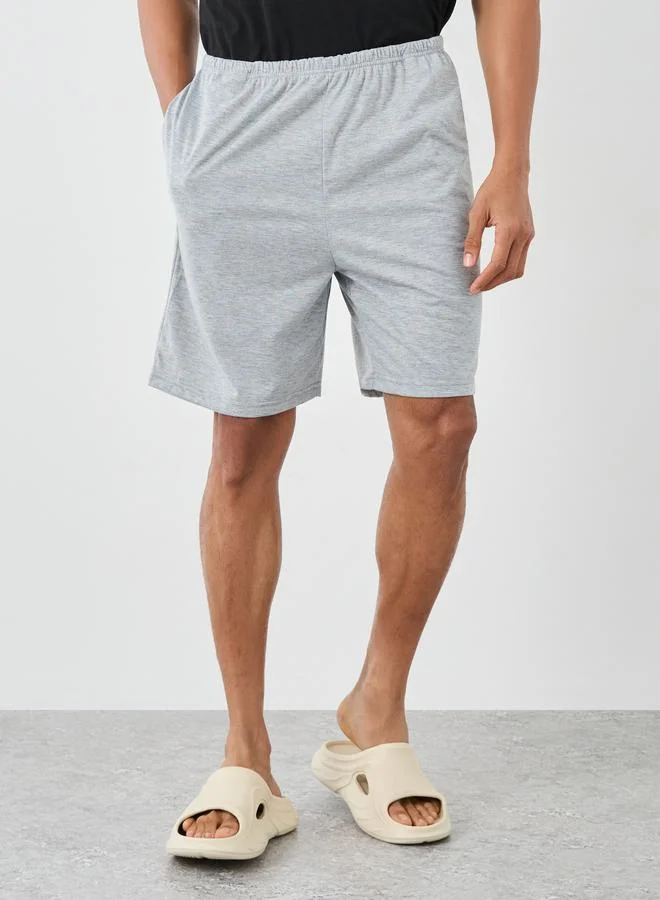 Styli Styli Black Graphic Printed T-Shirt and Shorts Set