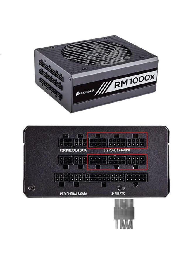 Burlefran Pirate Ship Power Rm1000X Modular Cable Graphics Card Full Modular Cable Gpu 8P Modular Cable 6+2 Graphics Card Power Cable Computer Motherboard Module Graphics Card Cable - Image 1