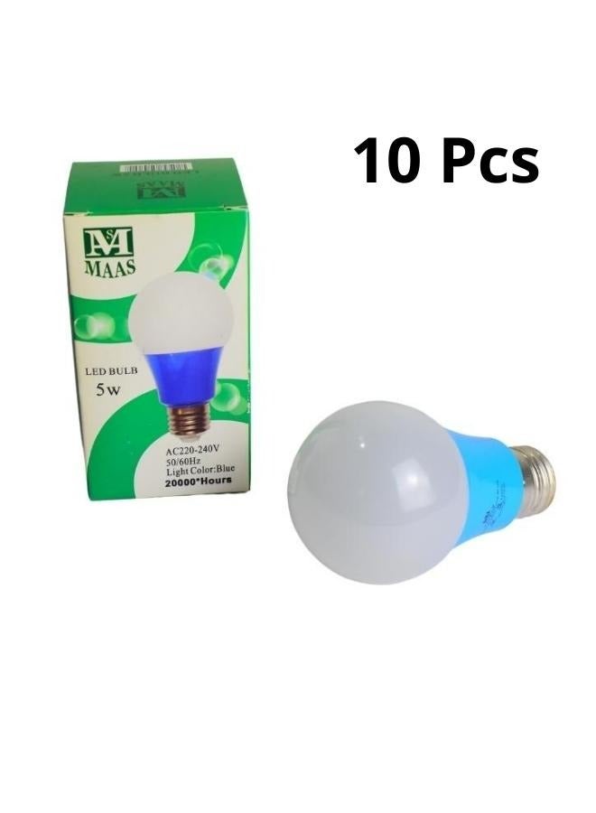MAAS Lamp set of 10 pieces, indoor lighting, 5 watt LED bulb, Blue color  - Image 1