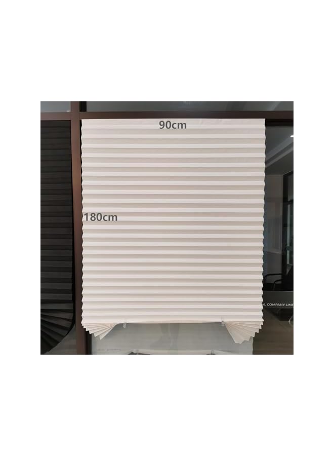 The Bros ستائر نافذة مطوية، 90×180 سم ستائر مؤقتة بدون سلك ستائر مطوية سوداء، ستائر تصفية الضوء سهلة التركيب لغرفة النوم، الحمام وغرفة المعيشة - Image 5