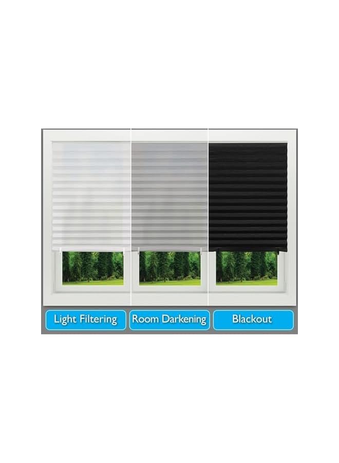 The Bros ستائر نافذة مطوية، 90×180 سم ستائر مؤقتة بدون سلك ستائر مطوية سوداء، ستائر تصفية الضوء سهلة التركيب لغرفة النوم، الحمام وغرفة المعيشة - Image 4