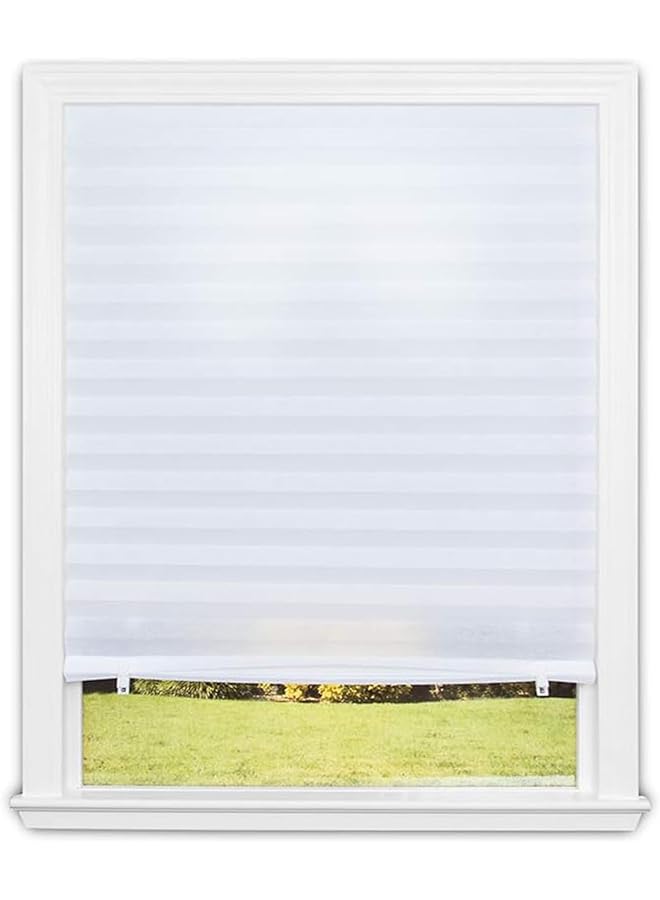 The Bros ستائر نافذة مطوية، 90×180 سم ستائر مؤقتة بدون سلك ستائر مطوية سوداء، ستائر تصفية الضوء سهلة التركيب لغرفة النوم، الحمام وغرفة المعيشة - Image 1