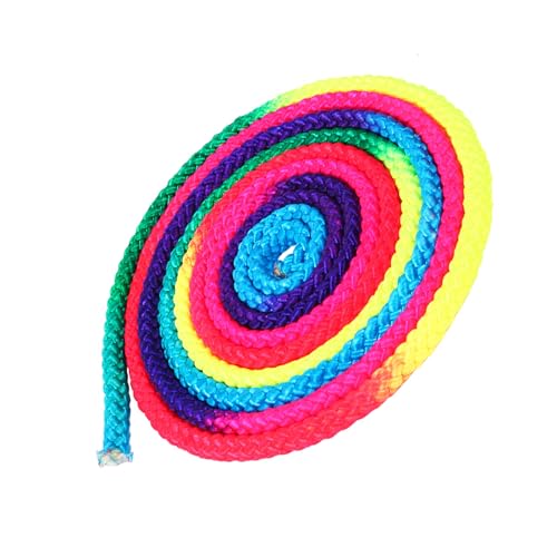 AYNEFY Gymnastics Rope, Rhythmic Gymnastics Olor Competition Arts Rope Rythmic Rainbow Gymnast Rope Solid Gymnastics Rhythmic Rope Skipping Rope Kids For Arts Rope Exercise Fitness Training Rope - Image 5