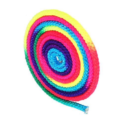 AYNEFY Gymnastics Rope, Rhythmic Gymnastics Olor Competition Arts Rope Rythmic Rainbow Gymnast Rope Solid Gymnastics Rhythmic Rope Skipping Rope Kids For Arts Rope Exercise Fitness Training Rope - Image 3