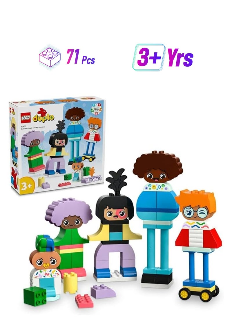 LEGO Duplo Town Buildable People With Big Emotions 10423 Learning And Education Toys Set Building Blocks Toy For Toddlers 71 Pieces  - Image 1