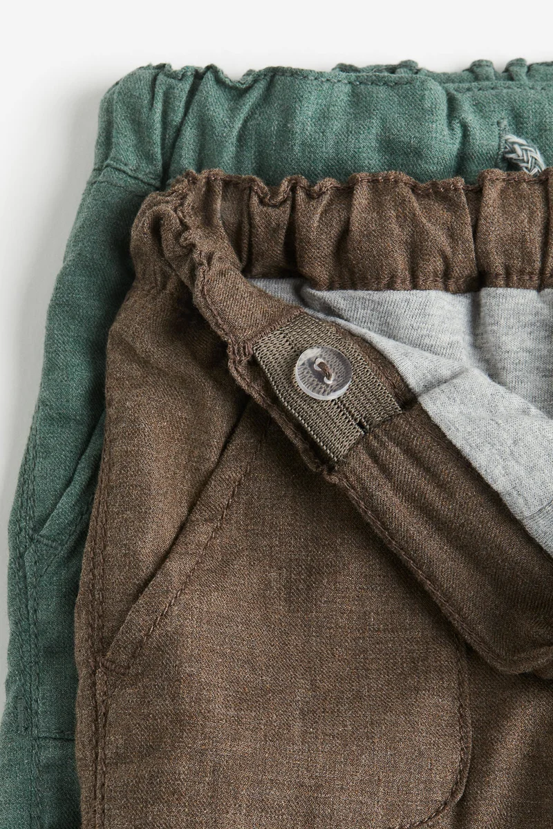 H&M 2-pack fully lined cotton trousers