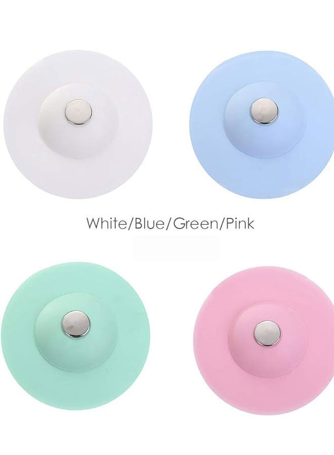 5 Pcs Random Colors Kitchen sewer odor proof sealing silicone flying saucer shaped floor drain cover bathroom bounce type anti clogging plastic sink filter element - Image 4