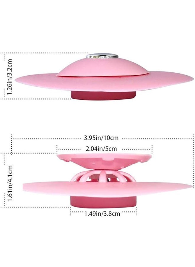 5 Pcs Random Colors Kitchen sewer odor proof sealing silicone flying saucer shaped floor drain cover bathroom bounce type anti clogging plastic sink filter element - Image 5