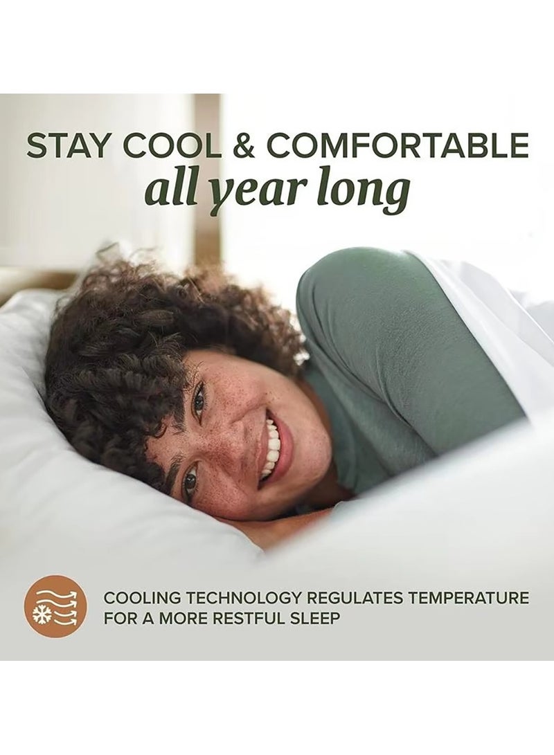 Beauenty 2pcs Down Pillow for Sleep - Super Comfortable and Non Shifting Design for Supine, Prone or Side Lying Individuals Home Textile 45*70cm - Image 5