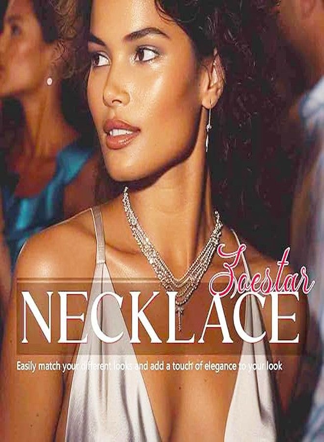 Zoestar Silver Butterfly Rhinestone Choker Necklace for Women - Image 4