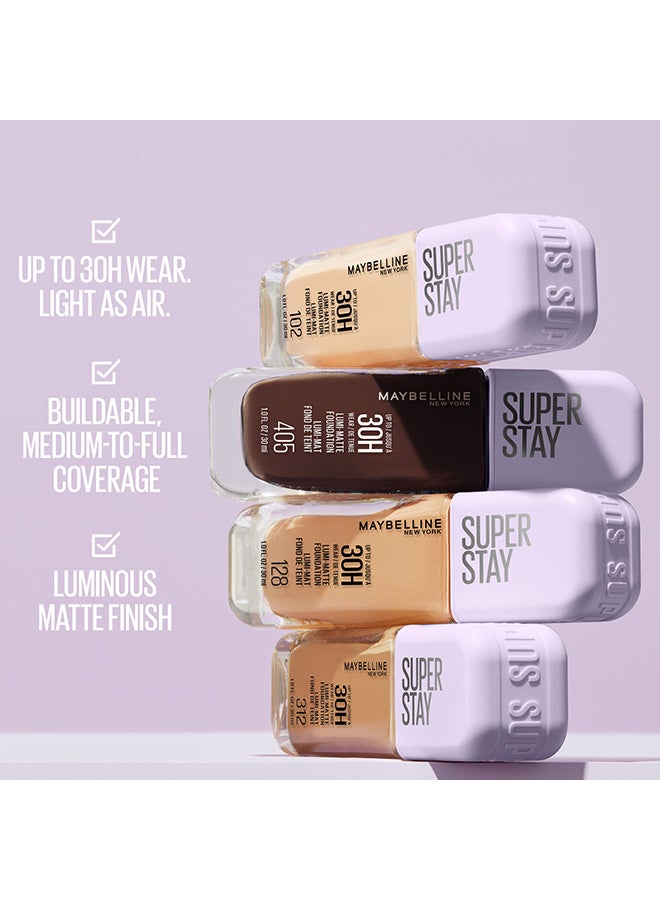 MAYBELLINE NEW YORK Super Stay Lumi-Matte Foundation, 30Hr Longwear Formula  332  - Image 4