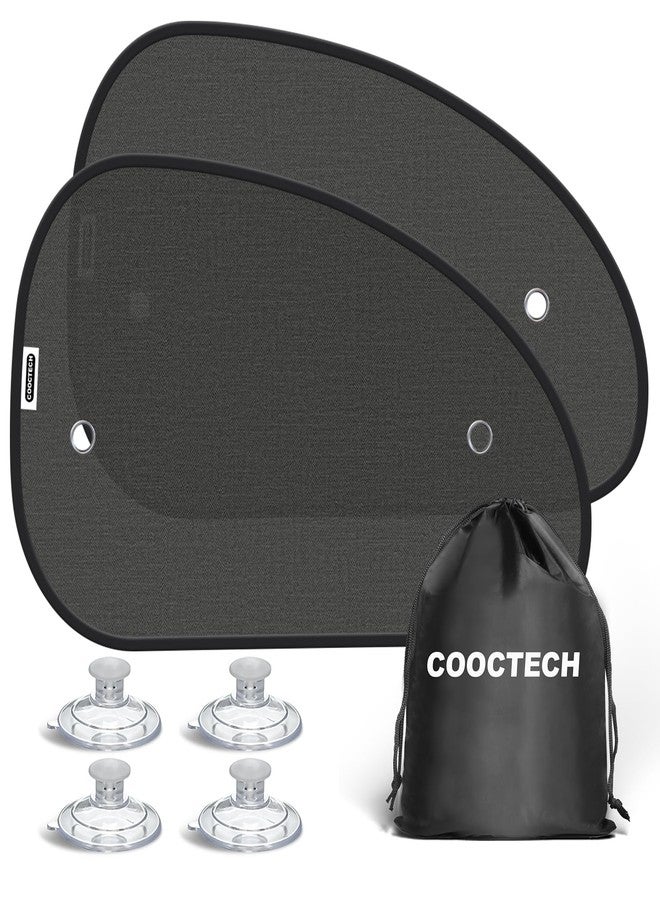 COOCTECH 2025 مظلات نوافذ السيارة المطورة الجديدة للنافذة الجانبية 25 بوصة × 15 بوصة (عبوة من قطعتين)، مظلة نافذة السيارة للأطفال مع كوب شفط قوي، مظلة شمسية جانبية للسيارة تحجب 99.98% من الأشعة فوق البنفسجية، مظلة شمسية لنافذة السائق. - Image 1