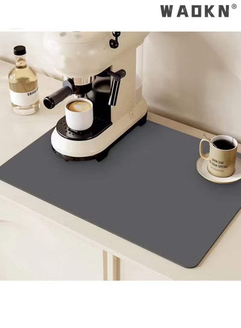 WAOKN 40×50cm Coffee machine mat draining mat Coffee Bar Mat Non