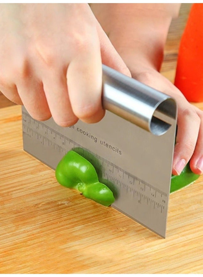 SenRan SenRan 1Pc Professional stainless steel highly polished dough scraper cutter with scale, multifunctional cake pizza cutter, pastry bread separation knife  - Image 2
