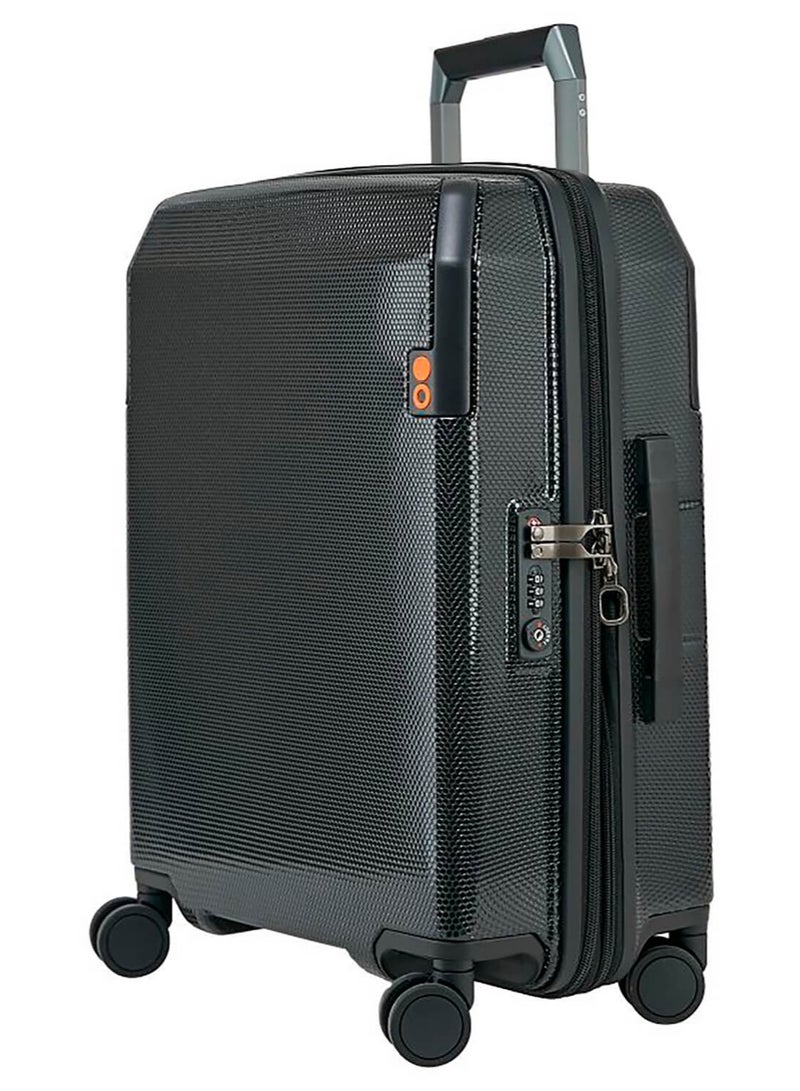 Echolac Logic 73 Cm 4 Double Wheeled Hardcase Expandable Luggage Trolley - Black - Image 2