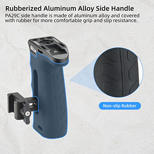 Nitze Ergonomic NATO Side Handle with NATO Calmp, Up/Down and Left/Right Adjustable, Rubberized Aluminum Camera Side Handle Camera/Monitor Cages - PA29C - Image 4