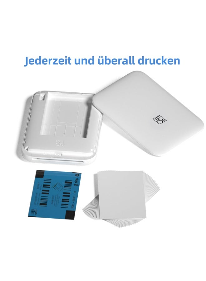 HPRT 2x3 Zink Photo Paper, Compatible with MT53 Z1, 20 Sheets Pocket Printer Paper, Sticky-Backed Instant Photo Paper, Waterproof Zero Ink Sheets for DIY Journals (White) - Image 4