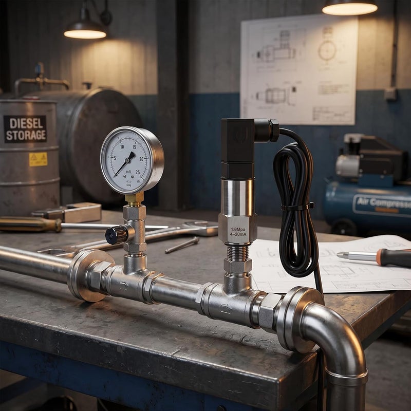 Hyuduo Pressure Transducer Stainless Steel Sensor, Compensation Design, 5 Pressure Ranges, Voltage, Widely Used in Oil, Gas, and with, Sensitive Components for Oil, Gas, Water, or - Image 4