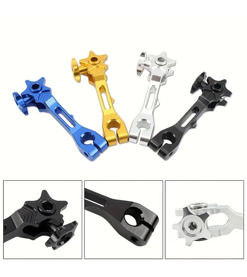 Motorcycle Brake Arm Lever Universal Rear Foot Brake Pedal CNC Aluminum Alloy Blue - Image 4