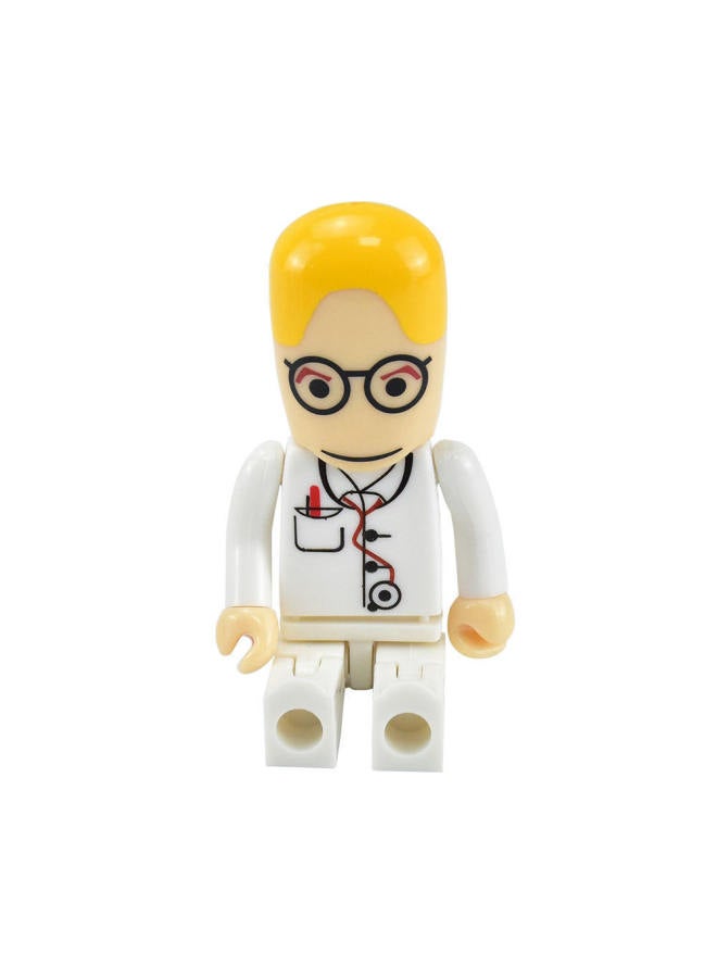 3.0 & 2.0 Epidemic Nurse Doctor Engineer Character USB Flash Disk 3.0 Medical Institution Gift Creative Medical Staff-Color:2.0 Yellow Hair-Capacity:8GB - Image 1
